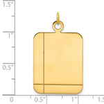 Load image into Gallery viewer, 14K Yellow Gold Plain Rectangular .018 Gauge Engravable Disc Charm 33mm length