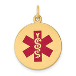 Load image into Gallery viewer, 14K Yellow Gold Medical Jewelry Pendant
