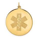 Load image into Gallery viewer, 14K Yellow Gold Medical Jewelry Unenameled Pendant