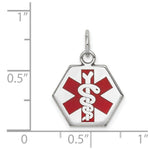 Load image into Gallery viewer, 14K White Gold Medical Alert Jewelry Pendant