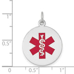 Load image into Gallery viewer, 14K White Gold Medical Alert Jewelry Pendant