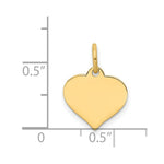Load image into Gallery viewer, 14K Yellow Gold Heart Disc Charm Pendant 12mm Diameter