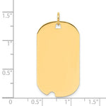 Load image into Gallery viewer, 14K Yellow Gold Plain .018 Gauge Engravable Dog Tag w/Notch Disc Charm