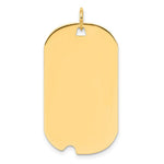 Load image into Gallery viewer, 14K Yellow Gold Plain .035 Gauge Engravable Dog Tag w/Notch Disc Charm 37mm length