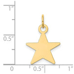 Load image into Gallery viewer, 14K Yellow Gold Star Disc Charm Pendant 15mm width