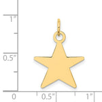 Load image into Gallery viewer, 14K Yellow Gold Star Disc Charm Pendant 17mm width