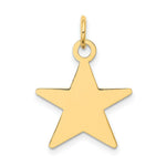 Load image into Gallery viewer, 14K Yellow Gold Star Disc Charm Pendant 17mm width