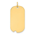 Load image into Gallery viewer, 14K Yellow Gold Plain .009 Gauge Engraveable Dog Tag w/Notch Disc Charm