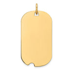 Load image into Gallery viewer, 14K Yellow Gold Plain .018 Gauge Engraveable Dog Tag w/Notch Disc Charm