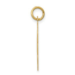 Load image into Gallery viewer, 14K Yellow Gold Girl Head on .013 Gauge Engravable Scalloped Disc Charm 16mm width