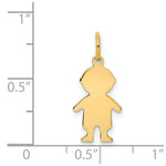 Load image into Gallery viewer, 14K Yellow Gold Boy Charm 22mm length