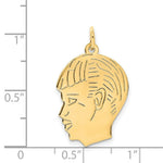 Load image into Gallery viewer, 14K Yellow Gold Boy Head Charm 28mm length