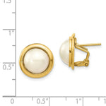 Load image into Gallery viewer, 14K Yellow Gold 10-11mm Cultured Mabe Pearl Earrings