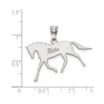 Load image into Gallery viewer, Sterling Silver Laser Polished Horse Name Pendant-