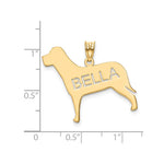 Load image into Gallery viewer, 14k Laser Polished Dog Name Pendant-