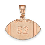 Load image into Gallery viewer, 14K Rose Gold Personalized Football Pendant