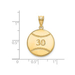 Load image into Gallery viewer, Gold Plated/SS Laser Baseball Number And Name Pendant-
