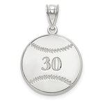Load image into Gallery viewer, Sterling Silver Laser Baseball Number And Name Pendant-