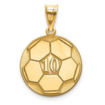 Load image into Gallery viewer, Gold Plated/SS Laser Soccer Number And Name Pendant-