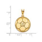 Load image into Gallery viewer, Gold Plated/SS Laser Soccer Number And Name Pendant-