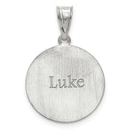 Load image into Gallery viewer, Sterling Silver Laser Soccer Number And Name Pendant-