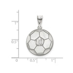 Load image into Gallery viewer, Sterling Silver Laser Soccer Number And Name Pendant-