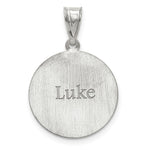 Load image into Gallery viewer, 14k White Gold Laser Soccer Number And Name Pendant-