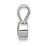 Load image into Gallery viewer, 14K White Gold 0.55-Carat August Round Peridot Bezel set Pendant