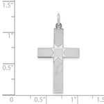 Load image into Gallery viewer, 14K White Gold Laser Designed Cross Pendant 32mm length