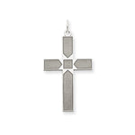Load image into Gallery viewer, 14K White Gold Laser Designed Cross Pendant 32mm length