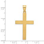 Load image into Gallery viewer, 14K Yellow Gold Satin Cross Pendant