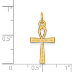 Load image into Gallery viewer, 14K Yellow Gold Laser Designed Ankh Cross Charm