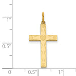 Load image into Gallery viewer, 14K Yellow Gold Laser Designed Cross Charm 26mm length