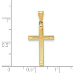 Load image into Gallery viewer, 14K Yellow Gold Solid Cross Pendant 21mm length