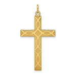 Load image into Gallery viewer, 14K Yellow Gold Laser Designed Cross Pendant 40mm length