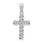 Load image into Gallery viewer, 14K White Gold Cross Pendant 25mm length