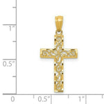 Load image into Gallery viewer, 14K Yellow Gold Cross Pendant 27mm length