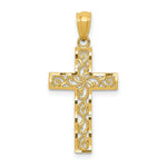 Load image into Gallery viewer, 14K Yellow Gold Cross Pendant 27mm length