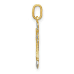 Load image into Gallery viewer, 14K Yellow Gold & Rhodium Cross Charm