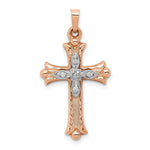 Load image into Gallery viewer, 14K Two-tone Gold Diamond Cross Pendant