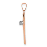 Load image into Gallery viewer, 14K Rose Gold Diamond Cross Pendant