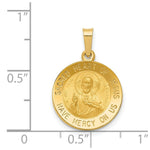 Load image into Gallery viewer, 14K Yellow Gold Polished and Satin Sacred Heart of Jesus Medal Pendant 15mm width
