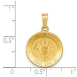 Load image into Gallery viewer, 14K Yellow Gold Polished and Satin Our Lady of Guadalupe Medal Pendant 15mm width