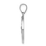 Load image into Gallery viewer, 14K White Gold Polished and Satin Our Lady of Guadalupe Medal Pendant 18mm width