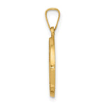 Load image into Gallery viewer, 14K Yellow Gold Polished and Satin Our Lady Fatima Medal Pendant 15mm width