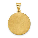 Load image into Gallery viewer, 14K Yellow Gold Polished and Satin Our Lady of Lourdes Medal Pendant 19mm width