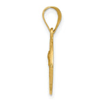 Load image into Gallery viewer, 14K Yellow Gold Polished and Satin Our Lady of Sorrows Medal Pendant 15mm width