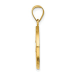 Load image into Gallery viewer, 14K Yellow Gold Polished and Satin Caridad del Cobre Medal Pendant 17mm width