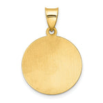 Load image into Gallery viewer, 14K Yellow Gold Polished and Satin Caridad del Cobre Medal Pendant 17mm width