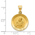 Load image into Gallery viewer, 14K Yellow Gold Polished and Satin Sacred Heart of Mary Medal Pendant 19mm width